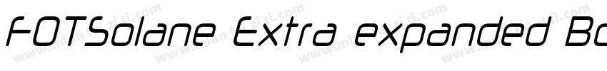 FOTSolane Extra expanded Bold字体转换